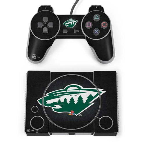 NHL Minnesota Wild Black Background PlayStation Classic Bundle Skin